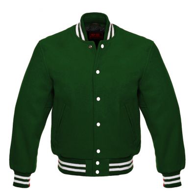 Varsity Classic jacket Forest Green-White trims